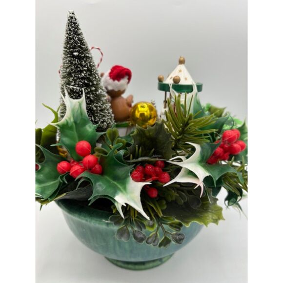 TRUE VINTAGE Christmas Assemblage Toyland Toys Haeger Pottery 50s Decor - Picture 6 of 8